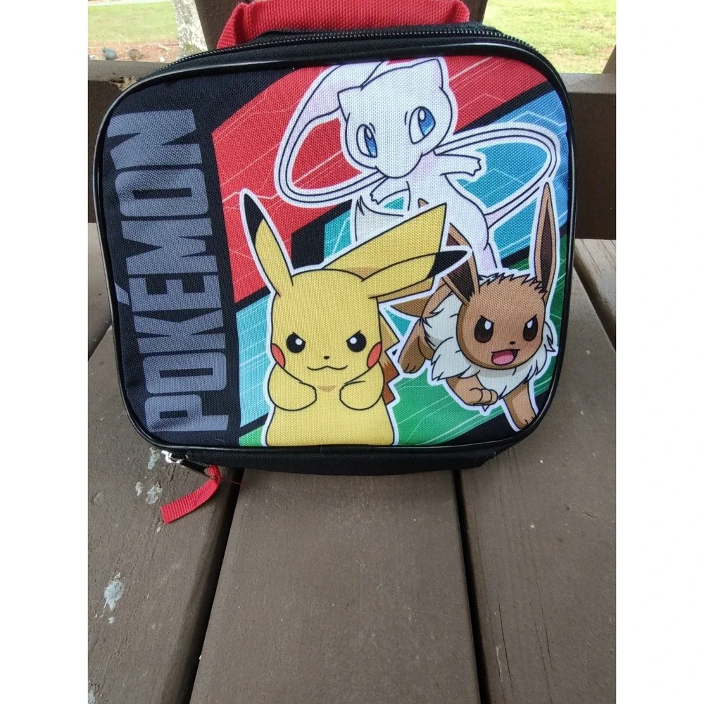 Pokemon Lunch Bag Kids OS Black Excellent Pikachu Eevee Mew Insulated Bioworld